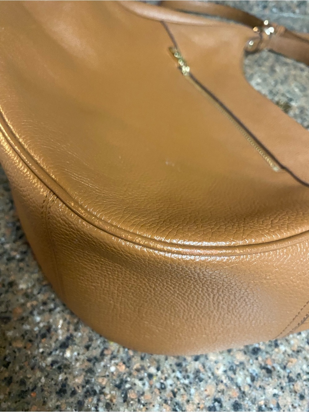 Coach Harley Saddle Brown Pebble Leather Hobo with Shoulder Strap - Picture 7 of 11